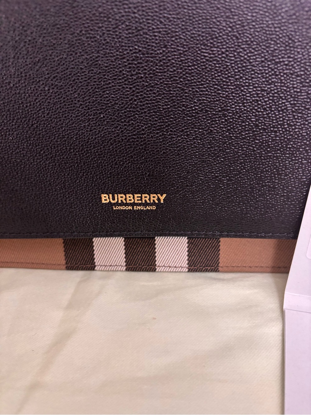 NWT Burberry Mackford MX House Check Leather Shoulder Crossbody Bag - Picture 3 of 13